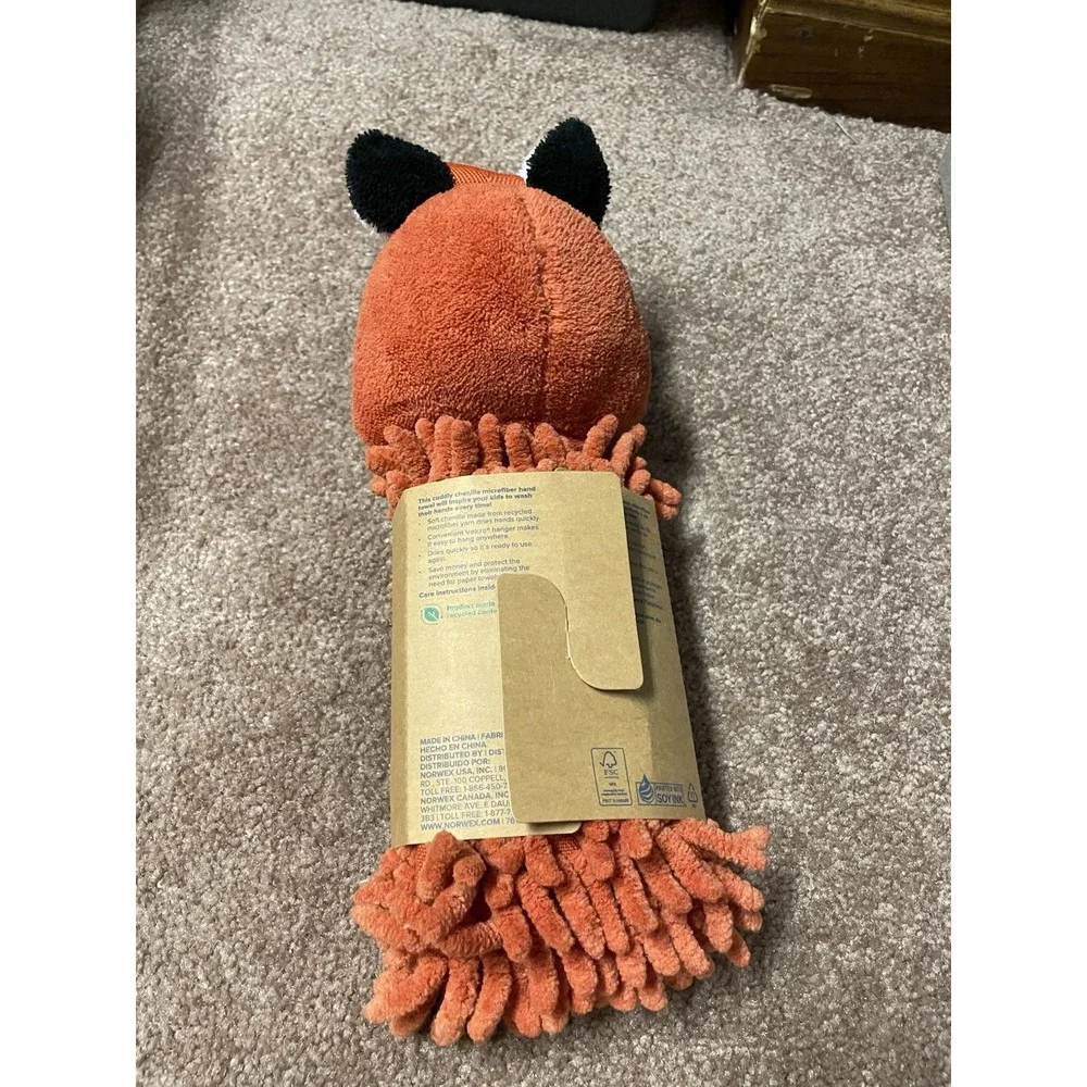 Norwex Fox‎ Chenille Hand Towel Pet To Dry NEW 1627